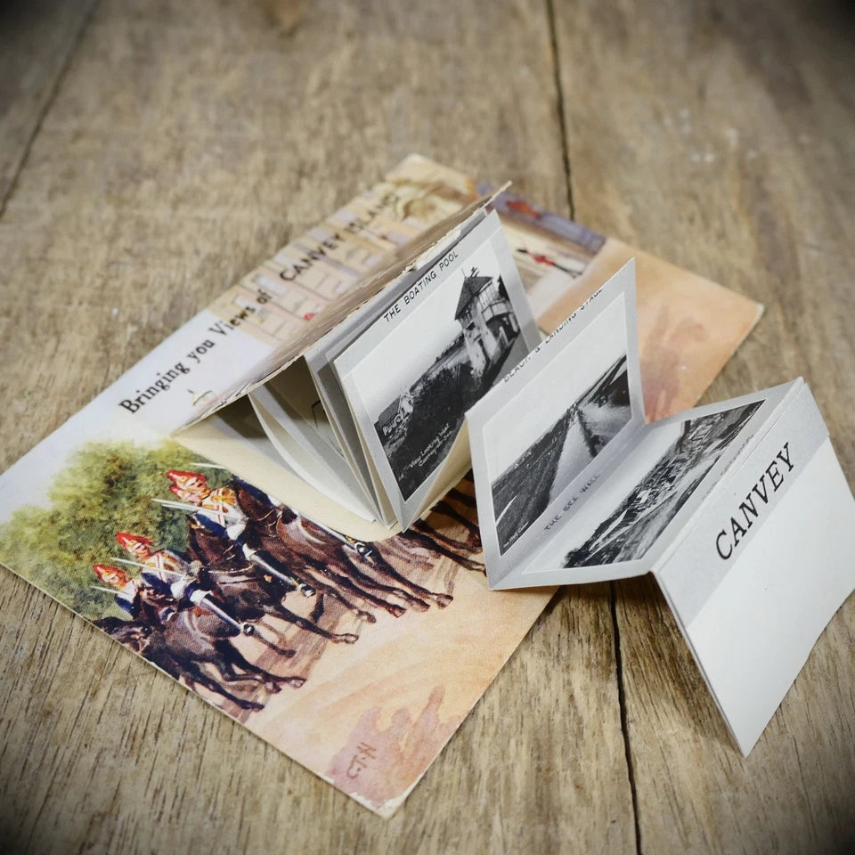 Postcard, Novelty Pull-Out, Canvey Island, Royal Horse Guards, Printed