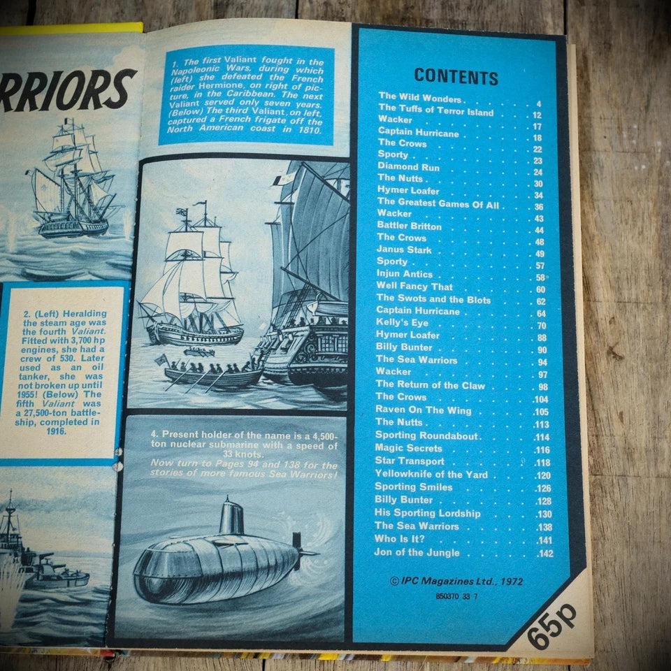 Valiant Annual 1973, Vintage British Fleetway Comic Hardcover