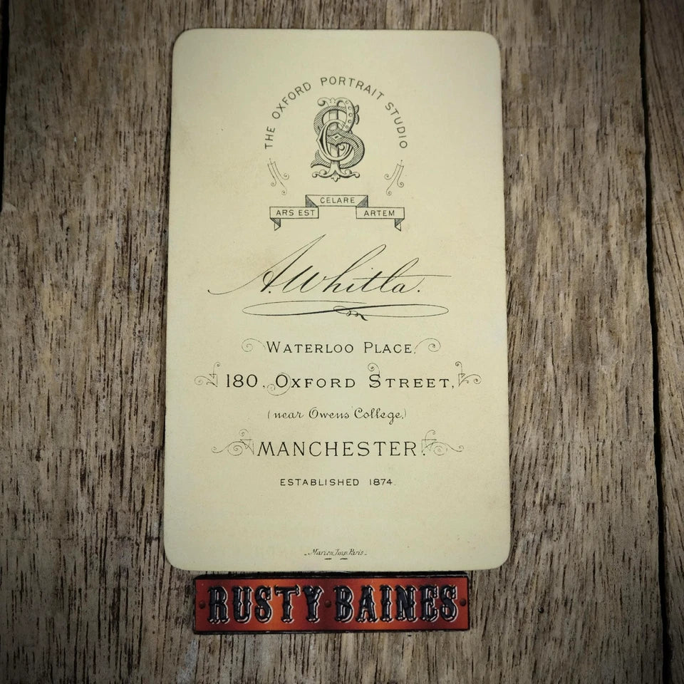 Carte de Visite (CDV) Portrait of Victorian Portrait of Victorian Lady, Fashion, Whitla, Manchester