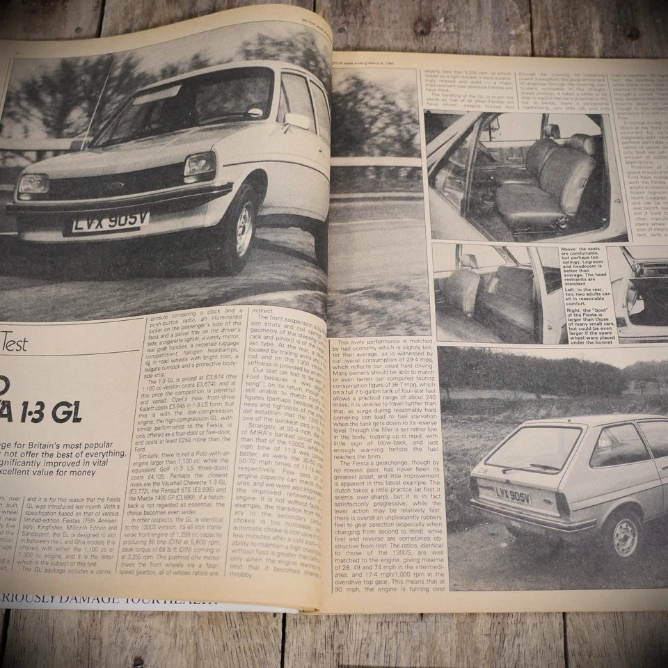 Vintage Motor Magazine 8th March 1980, Audi Quattro, Mk1 Fiesta 1.3