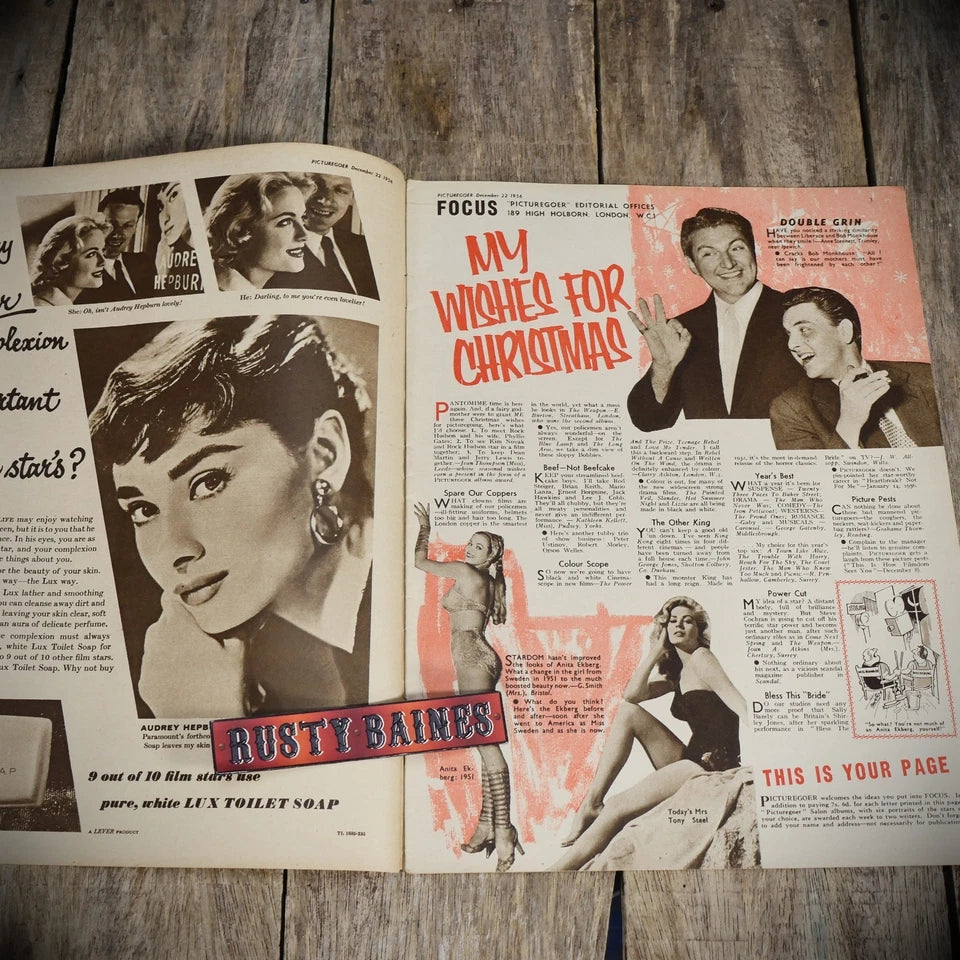 Vintage Picturegoer Magazine Dec 22 1956, Film/Cinema, Hazel Sutton Cover