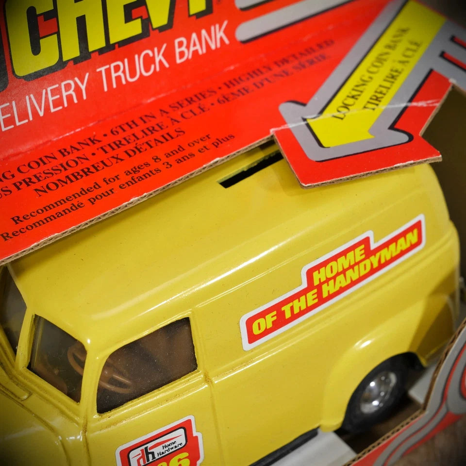 Unusual Chevy, ERTL 1950 Chevy Panel Van Truck Money Box, Ertl/DIY Handyman