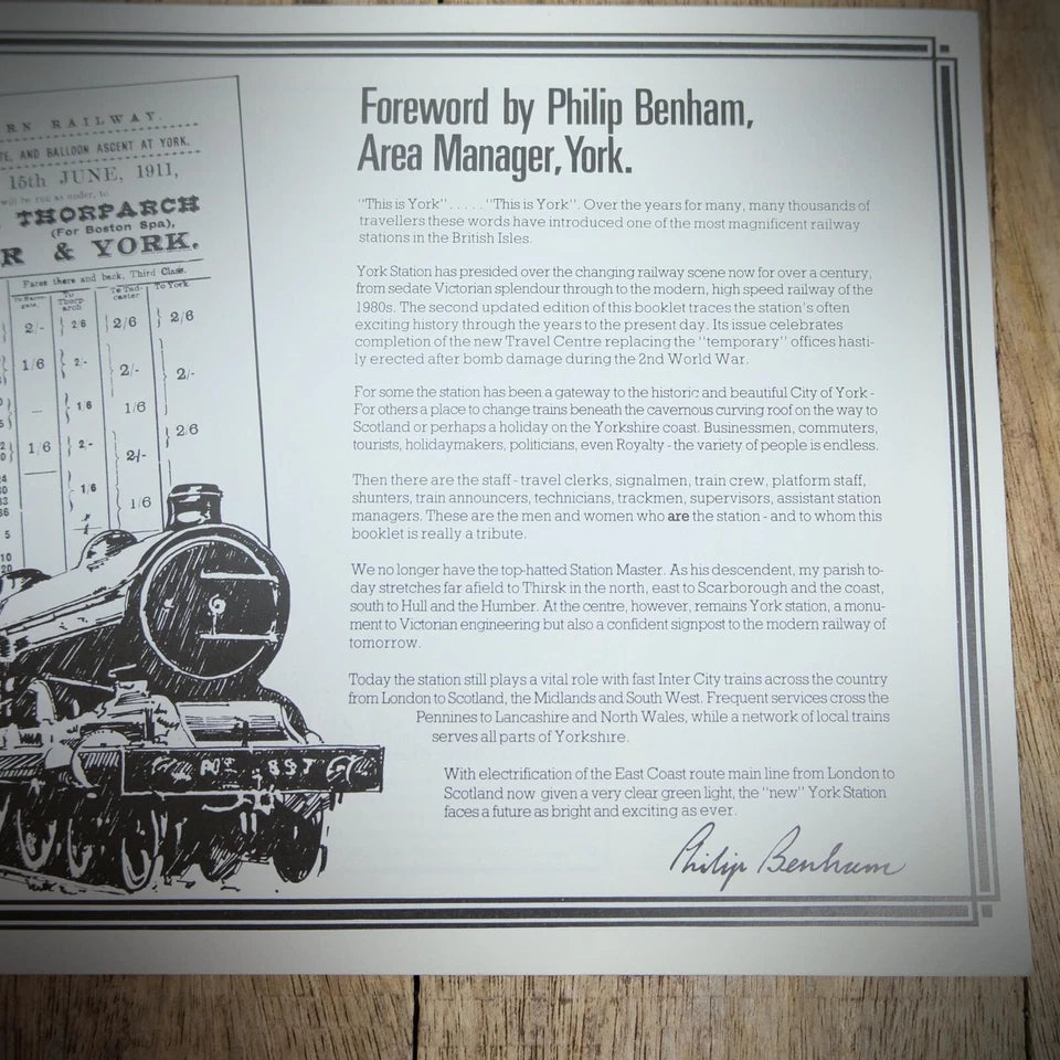 This is York, The Story of a Station, Stuart Rankin, 1984 Stapled Booklet