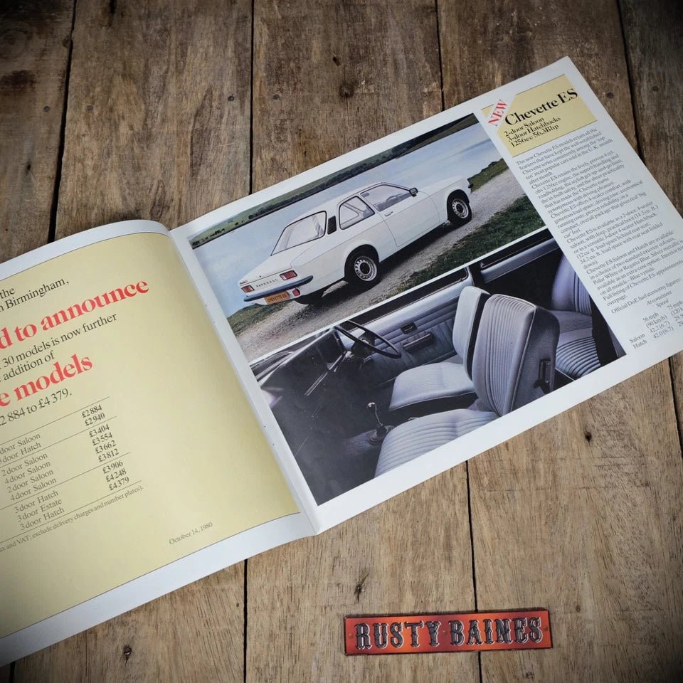Car Brochure, Vauxhall Chevette & Mk1 Astra, 1980