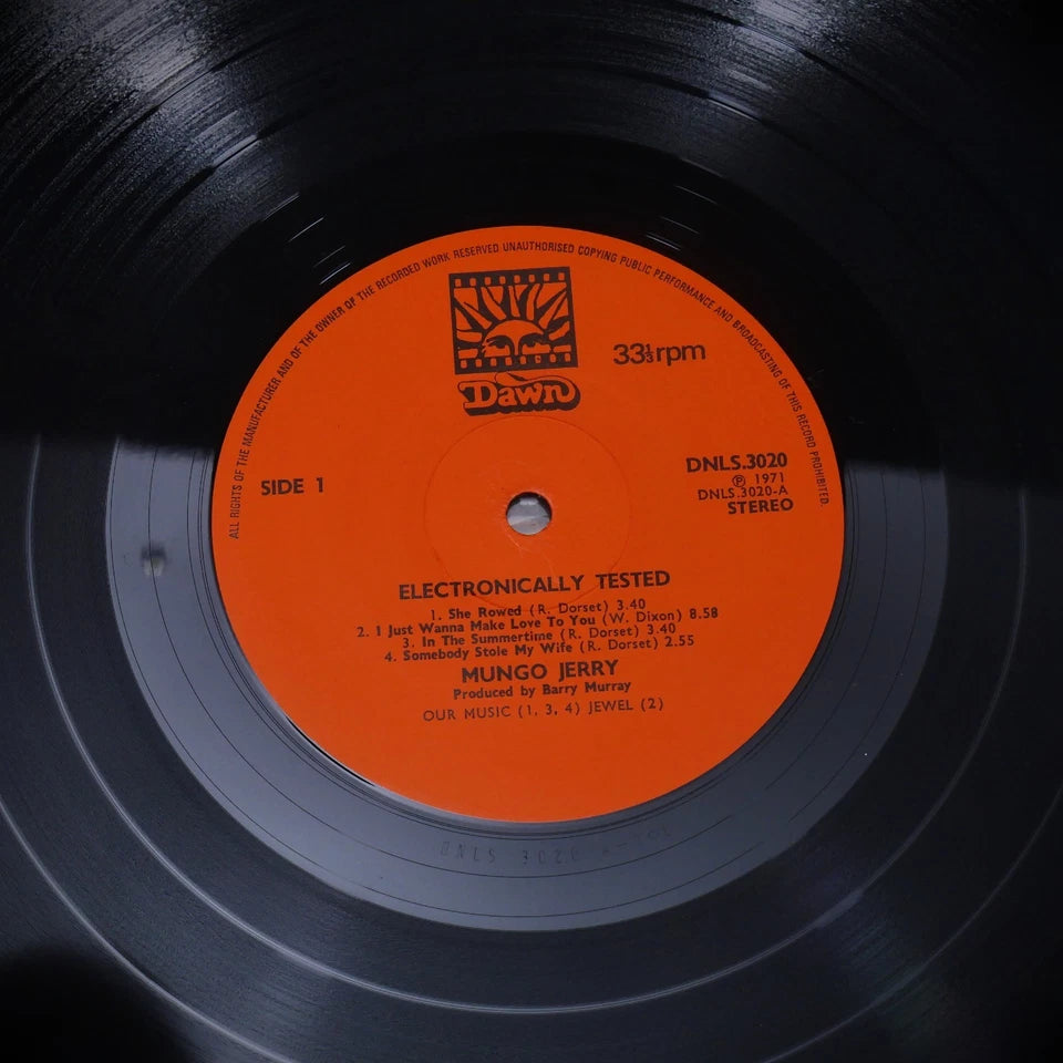 Record LP, Mungo Jerry, Electronically Tested