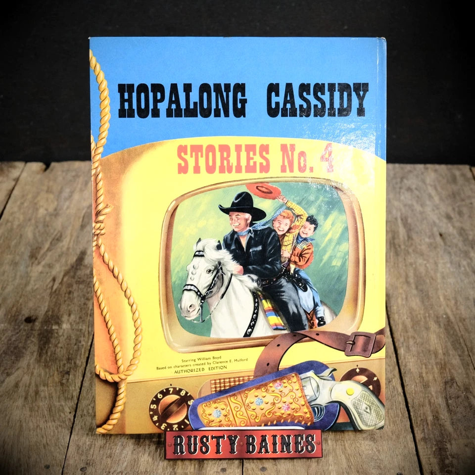 Vintage Hopalong Cassidy Stories #4 TV Show, Cowboy/Western Annual, Hardcover