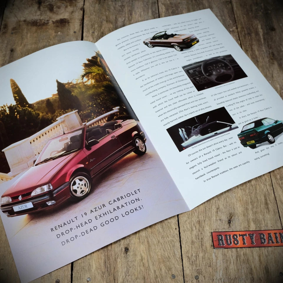 Sales Brochure, Renault 19 Azur Cabriolet, UK 1994