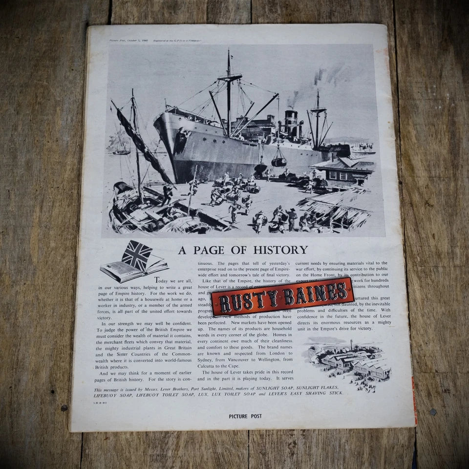 Picture Post WW2 Issue October 5th 1940 Lord Lothian, Ballet, War Diary
