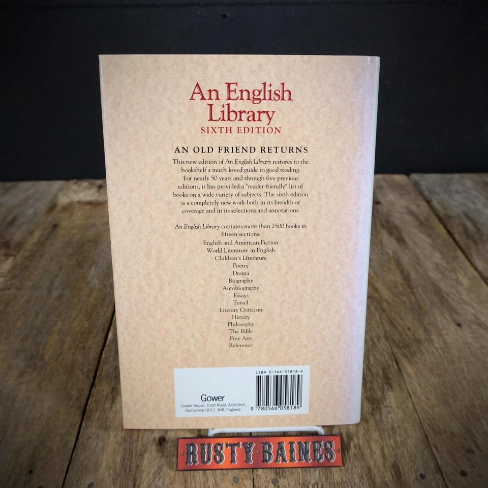 An English Library, Sixth Edition, Literary Book Interest, 1990 Hardcover