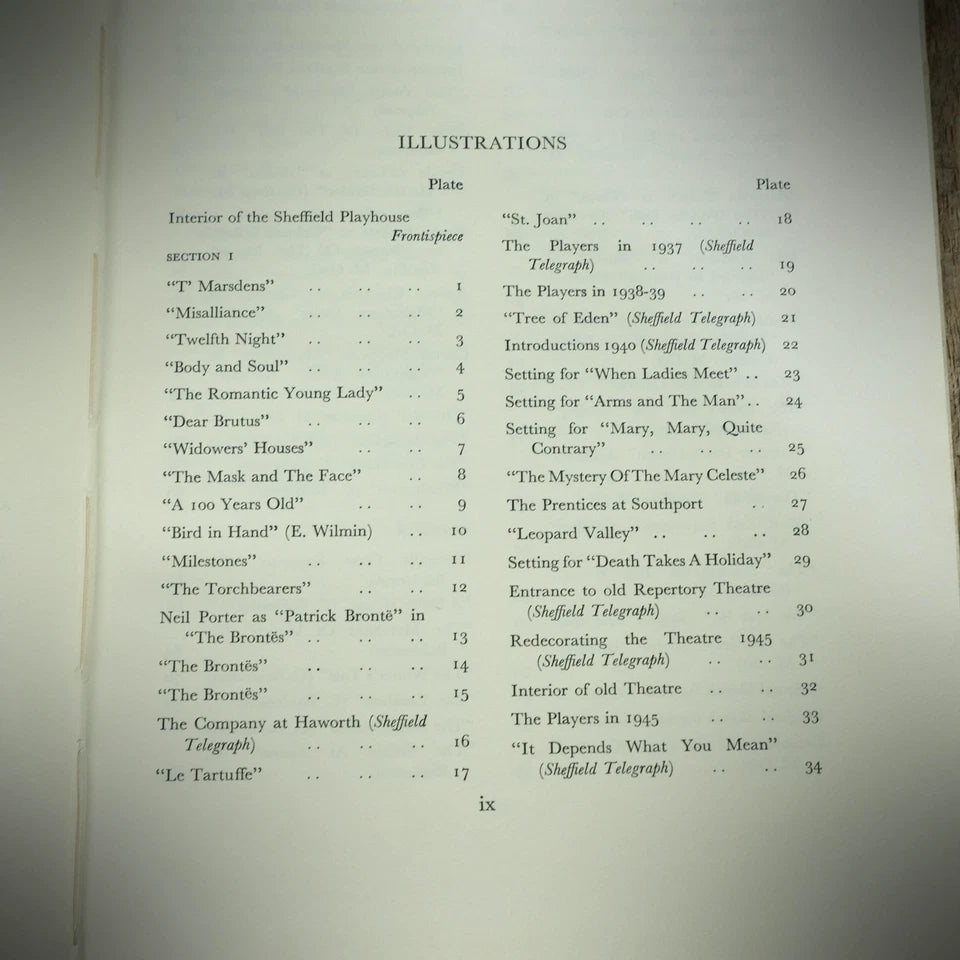 The Sheffield Repertory Theatre: A History, T Alec Seed, 1959 Hardcover