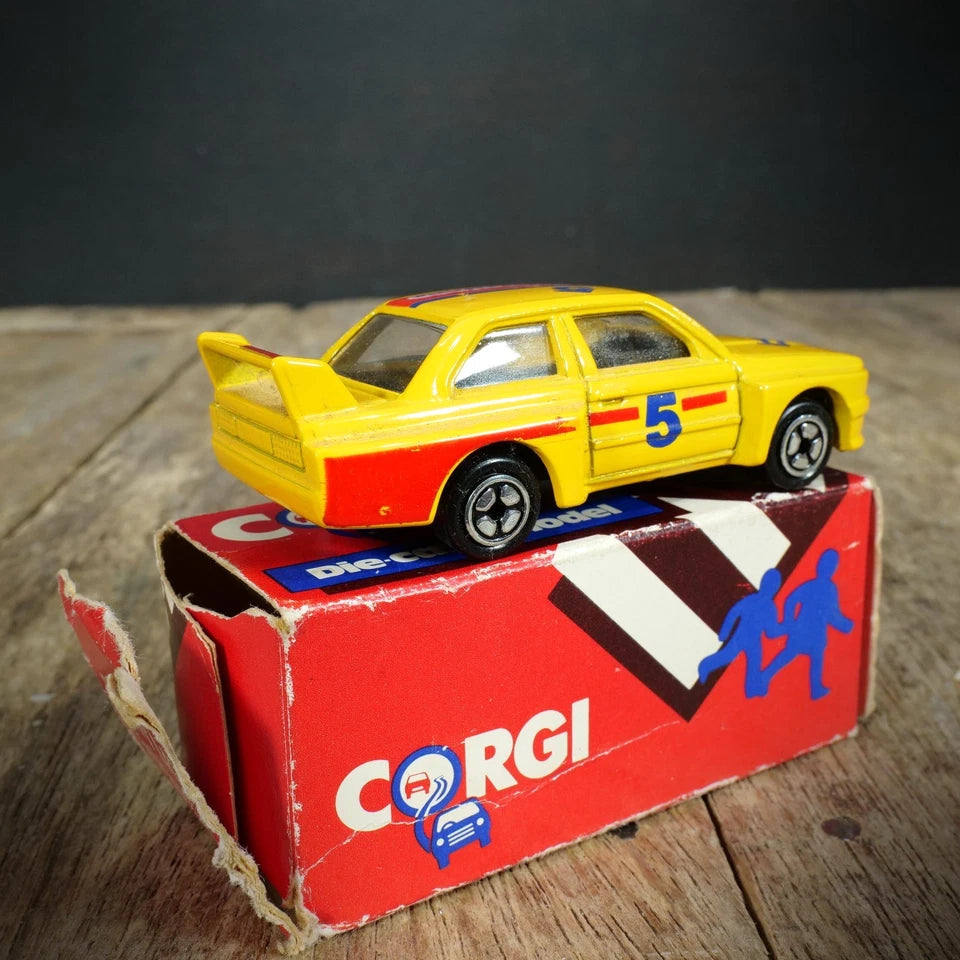 Vintage Corgi BMW M3 Touring Car, Yellow, Boxed, Made in Britain