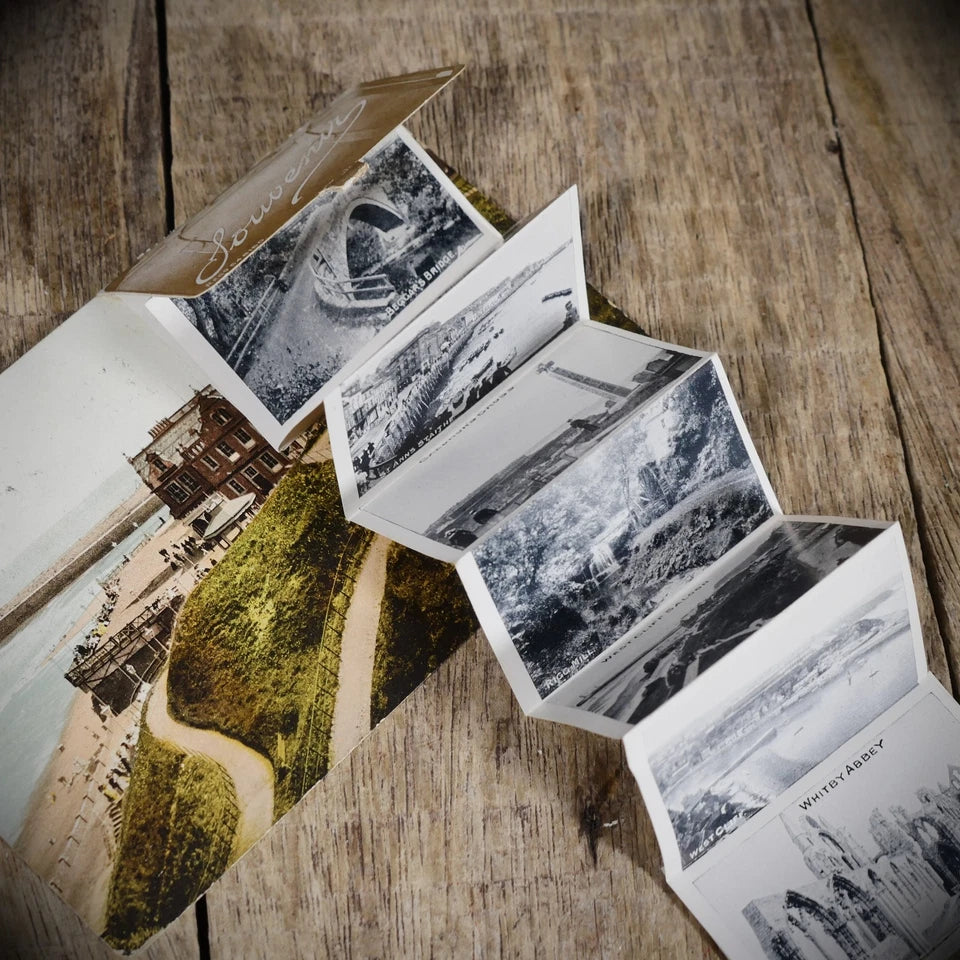 Postcard, Whitby Spa Novelty Suitcase Pull-Out, Printed