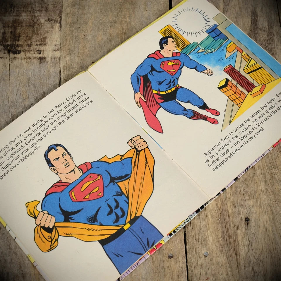 Superman, Vanishing Buildings, Vintage 1979 Comic, Hardcover