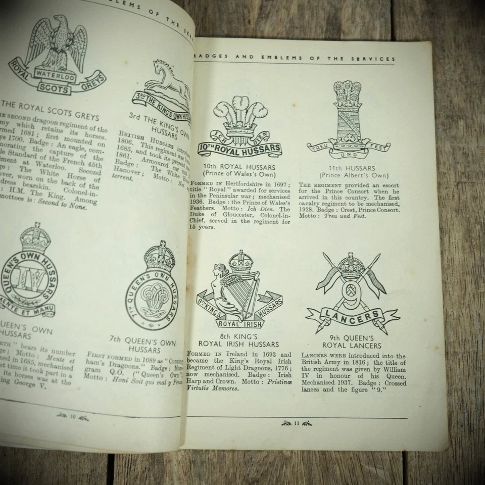 Badges and Emblems of the Services, WW2/1940 Original Booklet