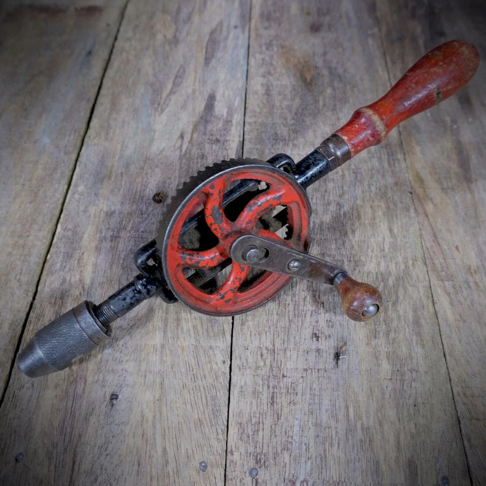 Pair of Vintage Hand/Brace Drills, Stanley Tools & Keen, Working