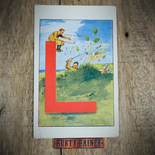 Postcard, Comic/Humour, Learner L Plate, Golf, Golfer