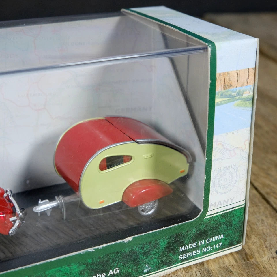 Hongwell Cararama VW Volkswagen Beetle & Teardrop Trailer/Camper