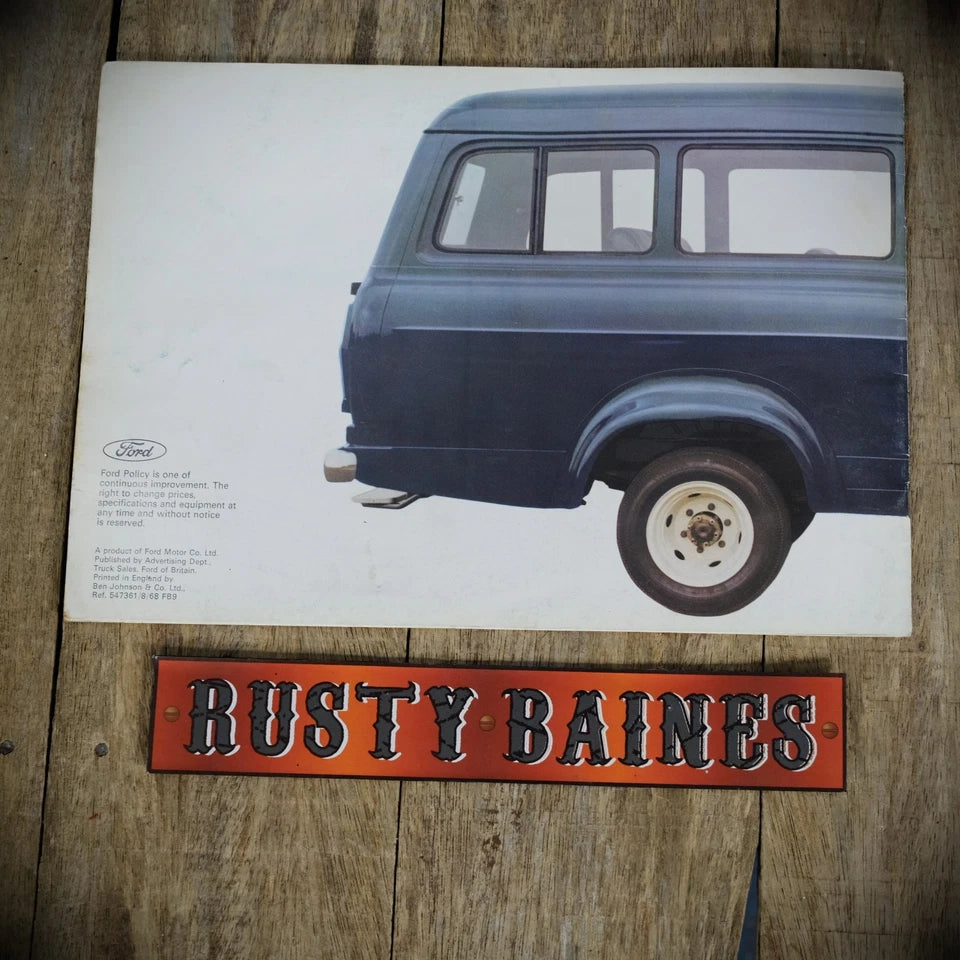Original Van Brochure, Ford Transit Mk1 Buses, Minibus No.547361, 1968