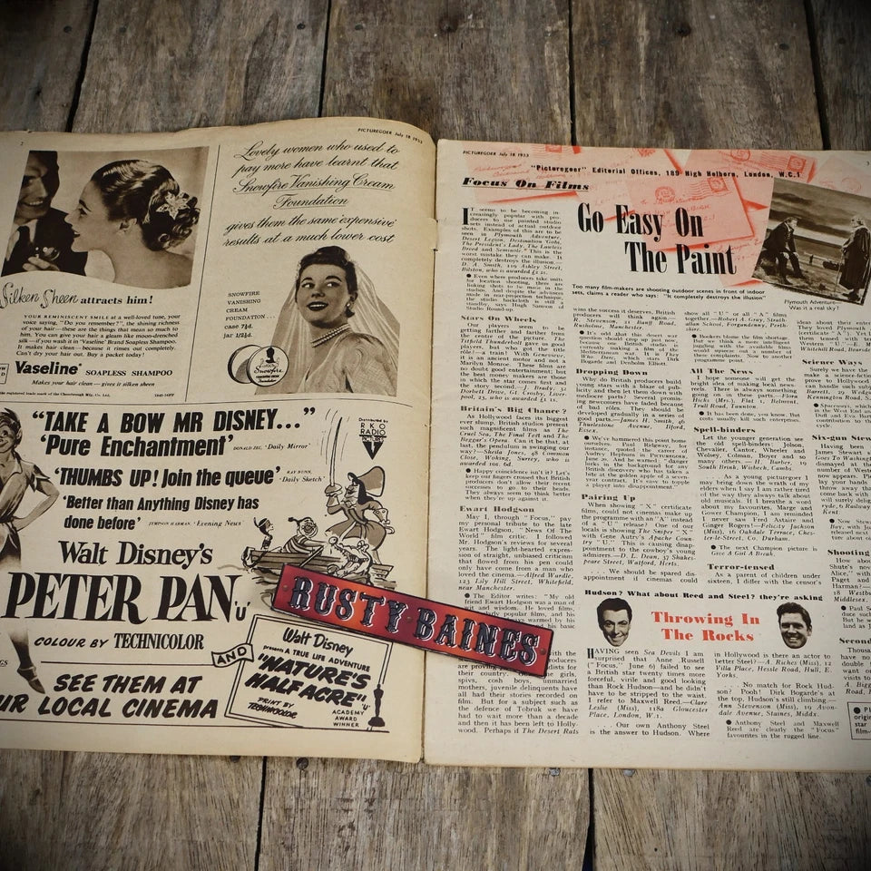Vintage Picturegoer Magazine Jul 18 1953, Film/Cinema, Jean Paters Cover