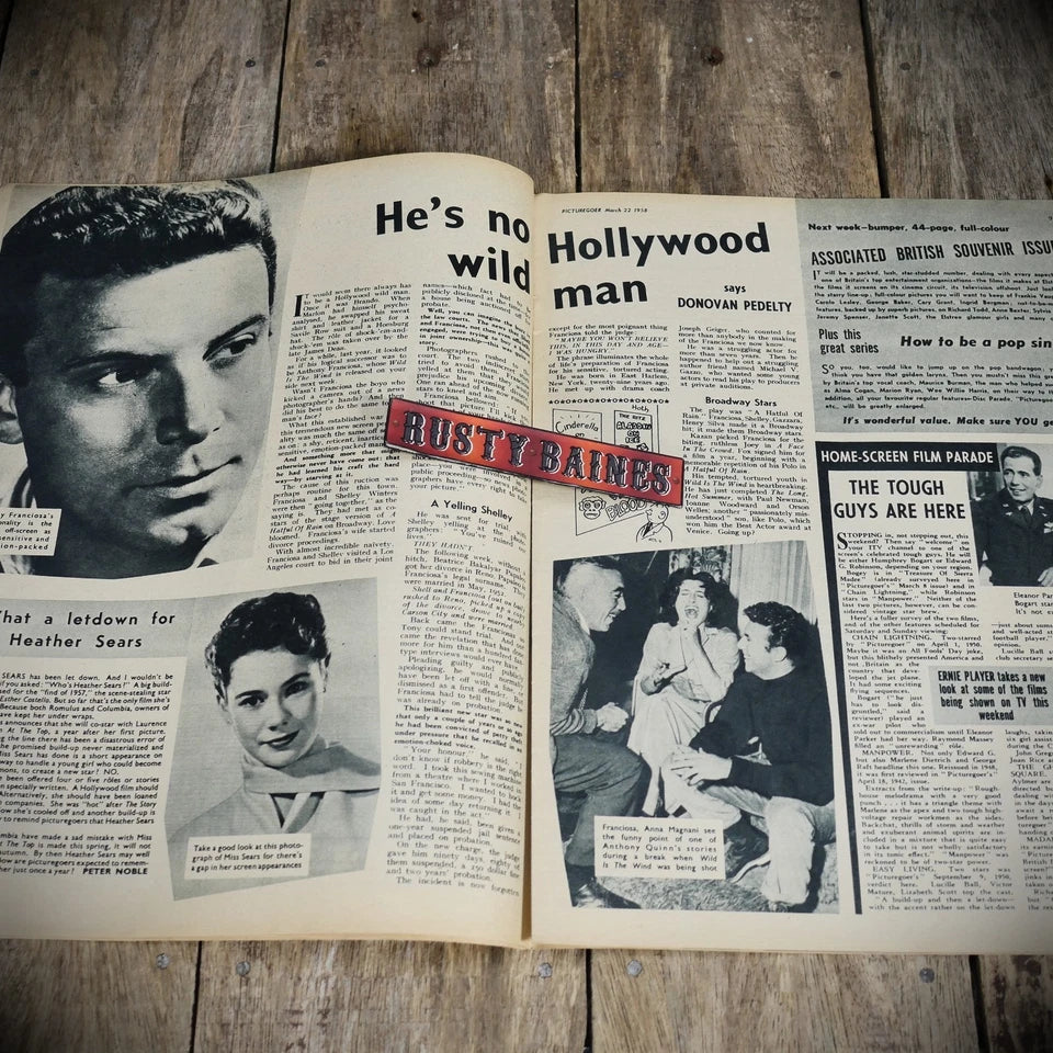 Vintage Picturegoer Magazine March 22 1958, Film/Cinema Actors. Cheesecake