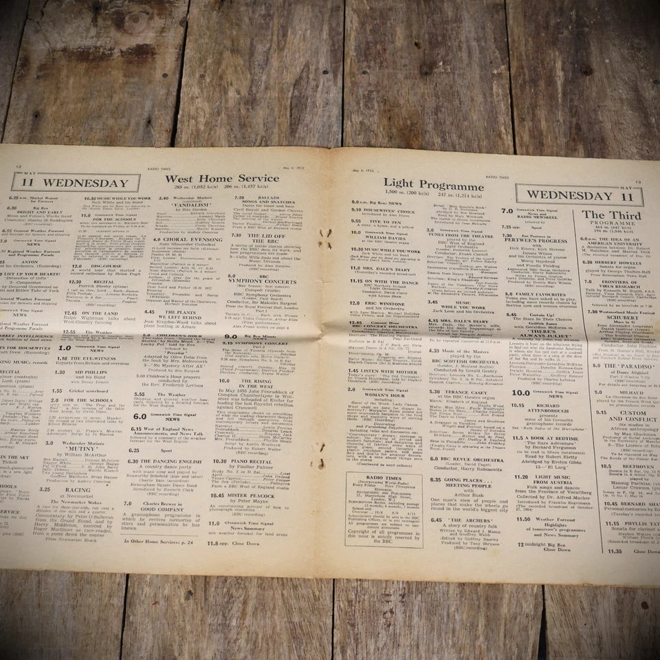 Original Radio Times May 6th 1955, TV & Radio Programmes