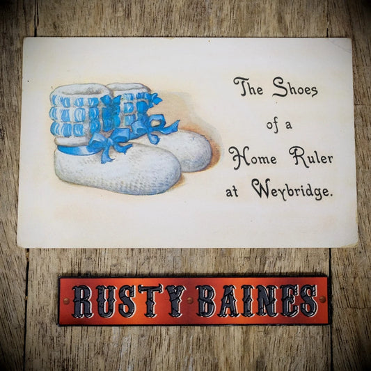 Postcard, Baby Shoes/Boots, Home Ruler in Weybridge