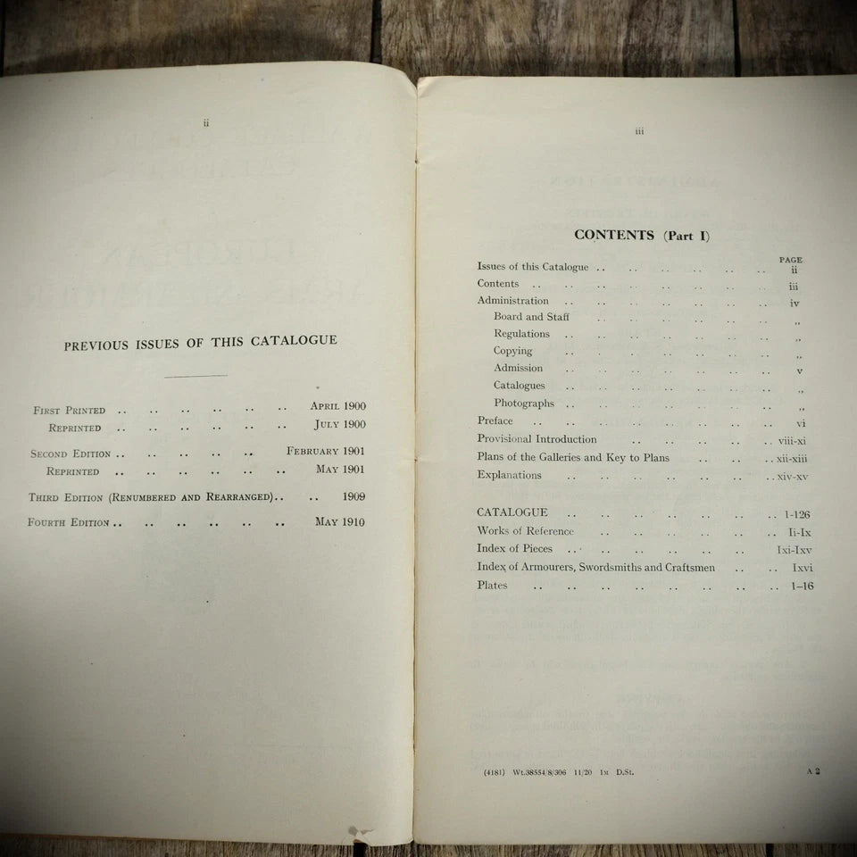 European Arms and Armour Part I Gallery VII, Wallace Collection Catalogues 1920