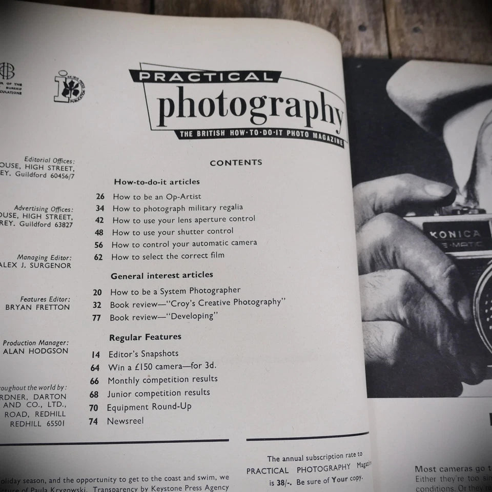 Vintage Practical Photography Magazine April 1966