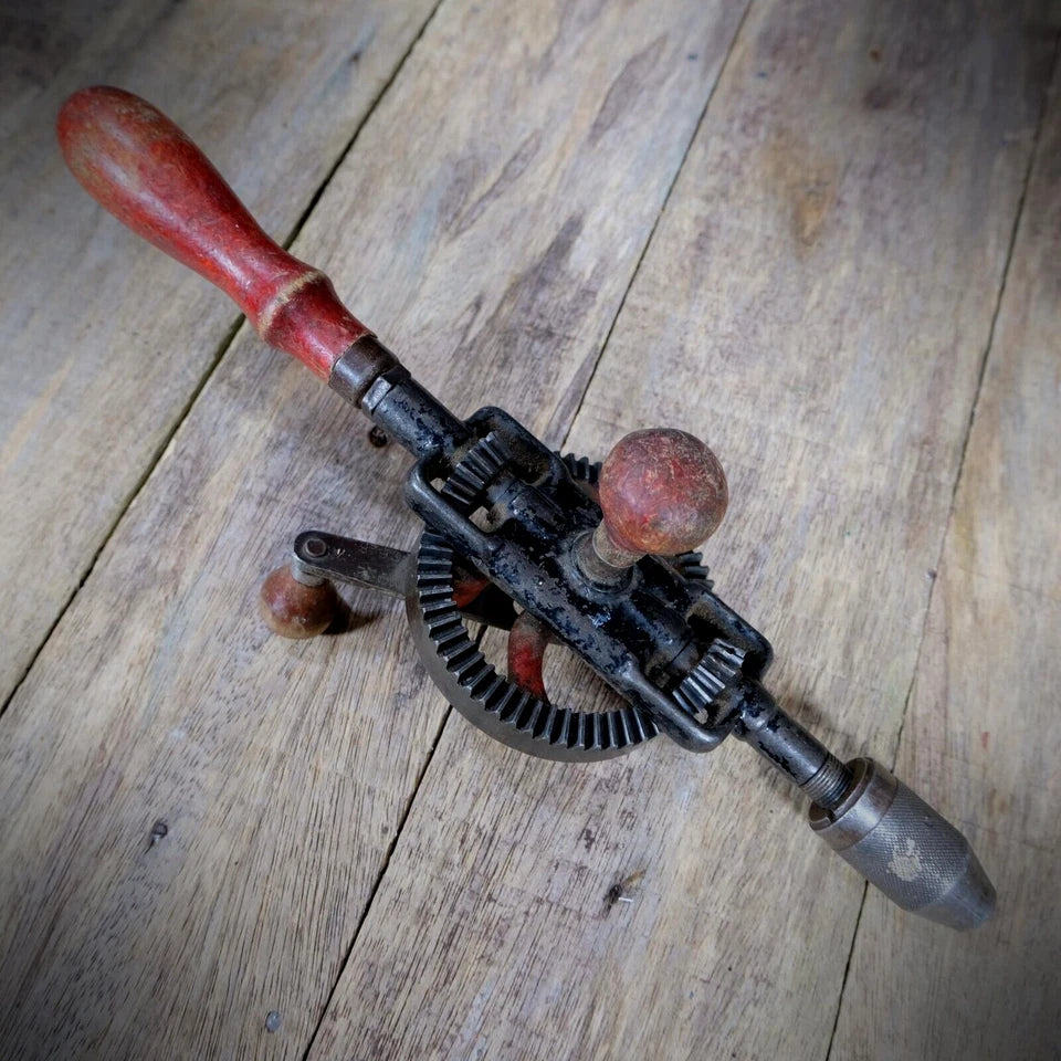 Pair of Vintage Hand/Brace Drills, Stanley Tools & Keen, Working