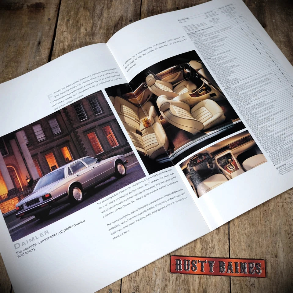 Car Brochure, Jaguar-Daimler 1994, XJ6 XJ12 XJS
