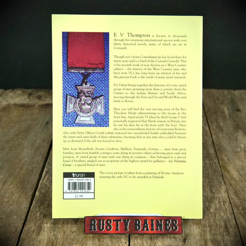 For Valour: West Country VCs, EV Thompson, Softcover, Devon/Cornwall Military