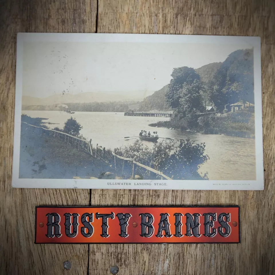 Postcard, Ullswater Landing Stage, Rowing Boat, Real Photo