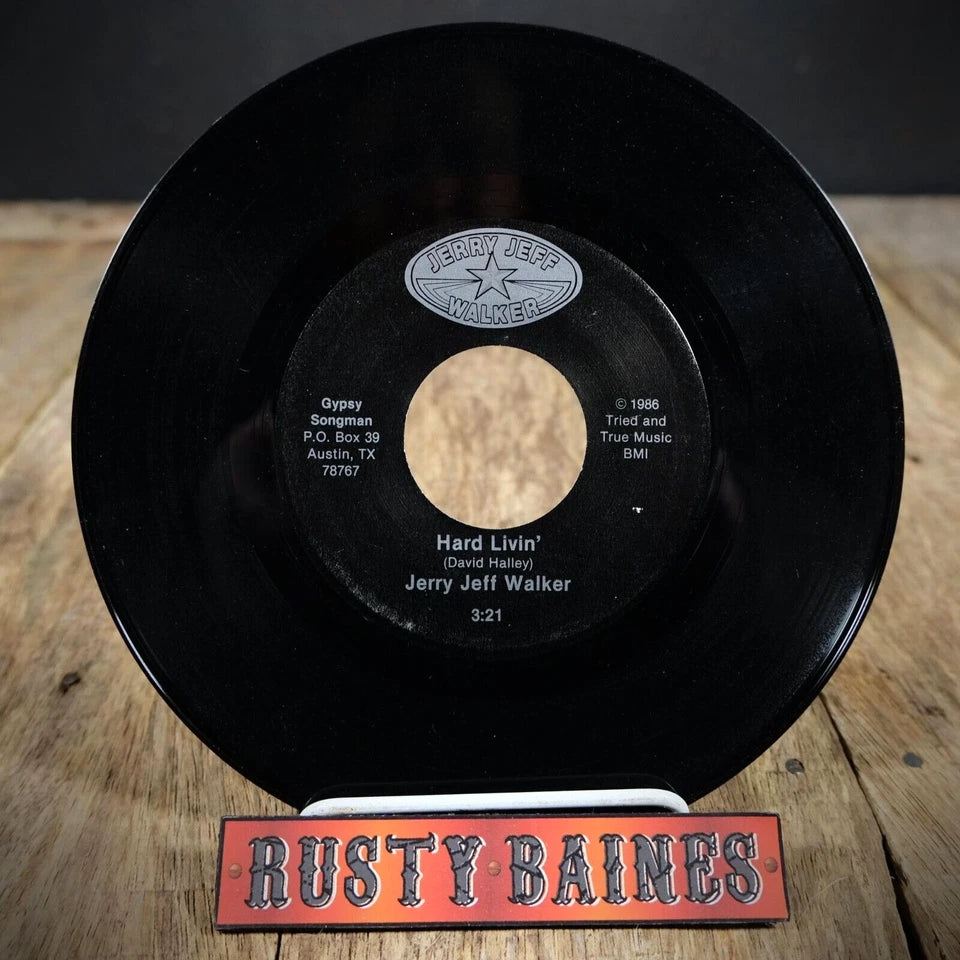 Record 7" Single, Jerry Jeff Walker, She Knows Her Daddy Sings