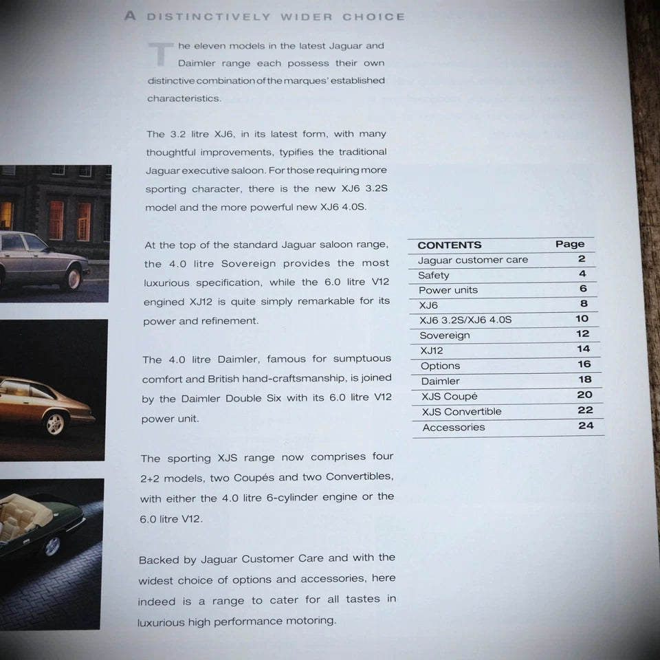 Car Brochure, Jaguar-Daimler 1994, XJ6 XJ12 XJS