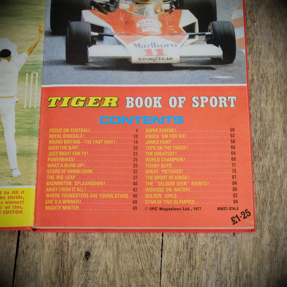Tiger Book of Sport Annual 1978, RAC Rally, Football, Drag Racing, Tennis Etc.