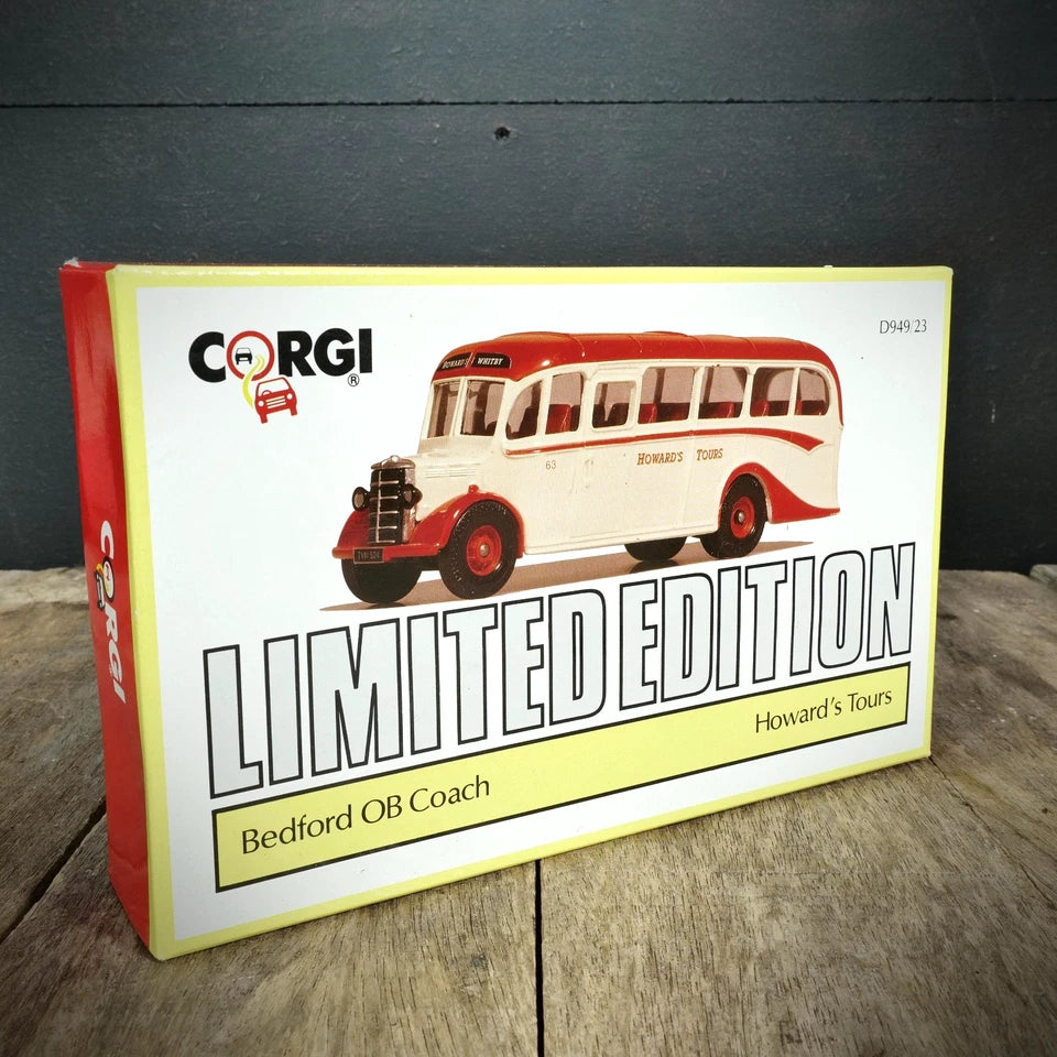 Corgi Bedford OB Coach (bus) Howard's Tours (Whitby) Boxed, Made in Britain