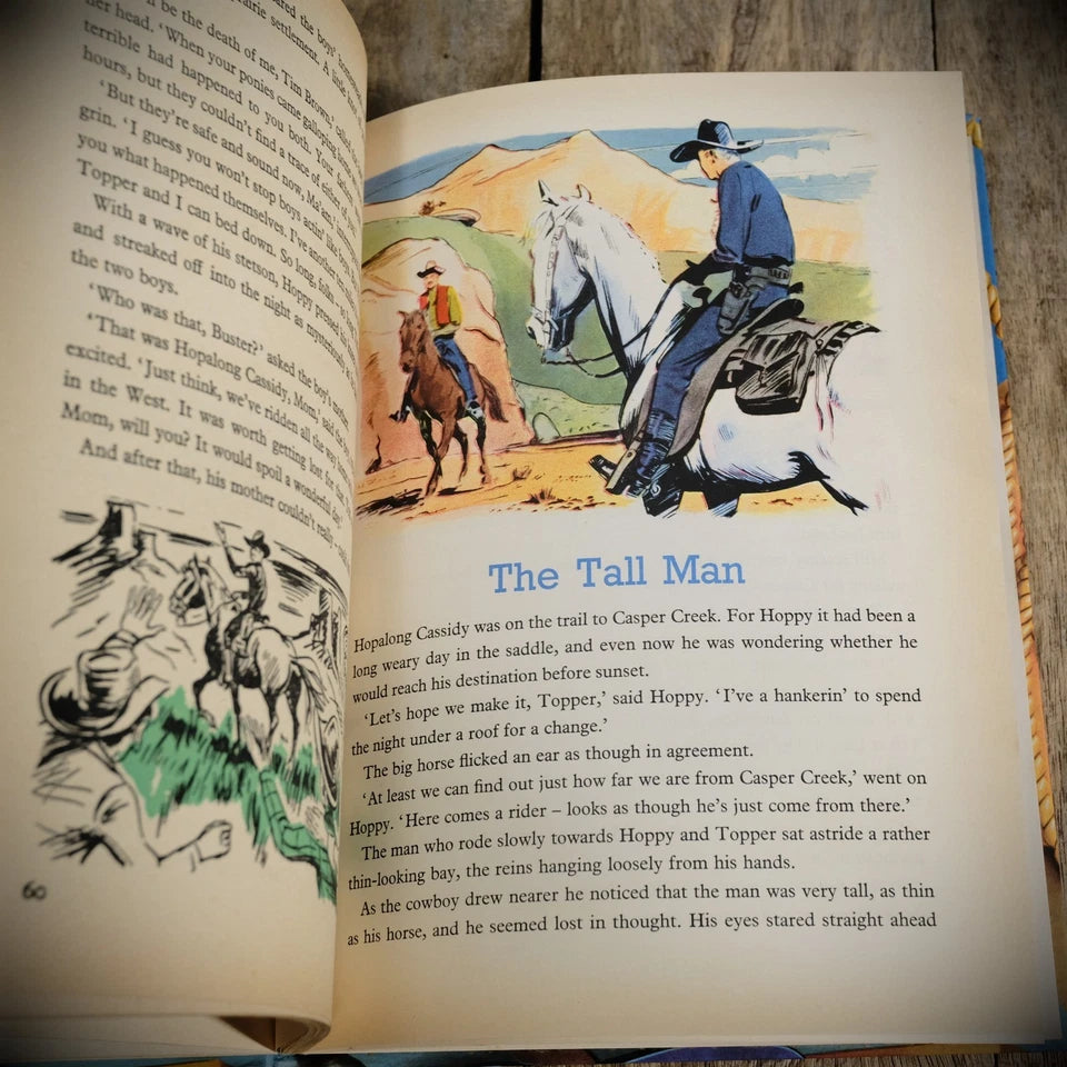 Vintage Hopalong Cassidy Stories #4 TV Show, Cowboy/Western Annual, Hardcover