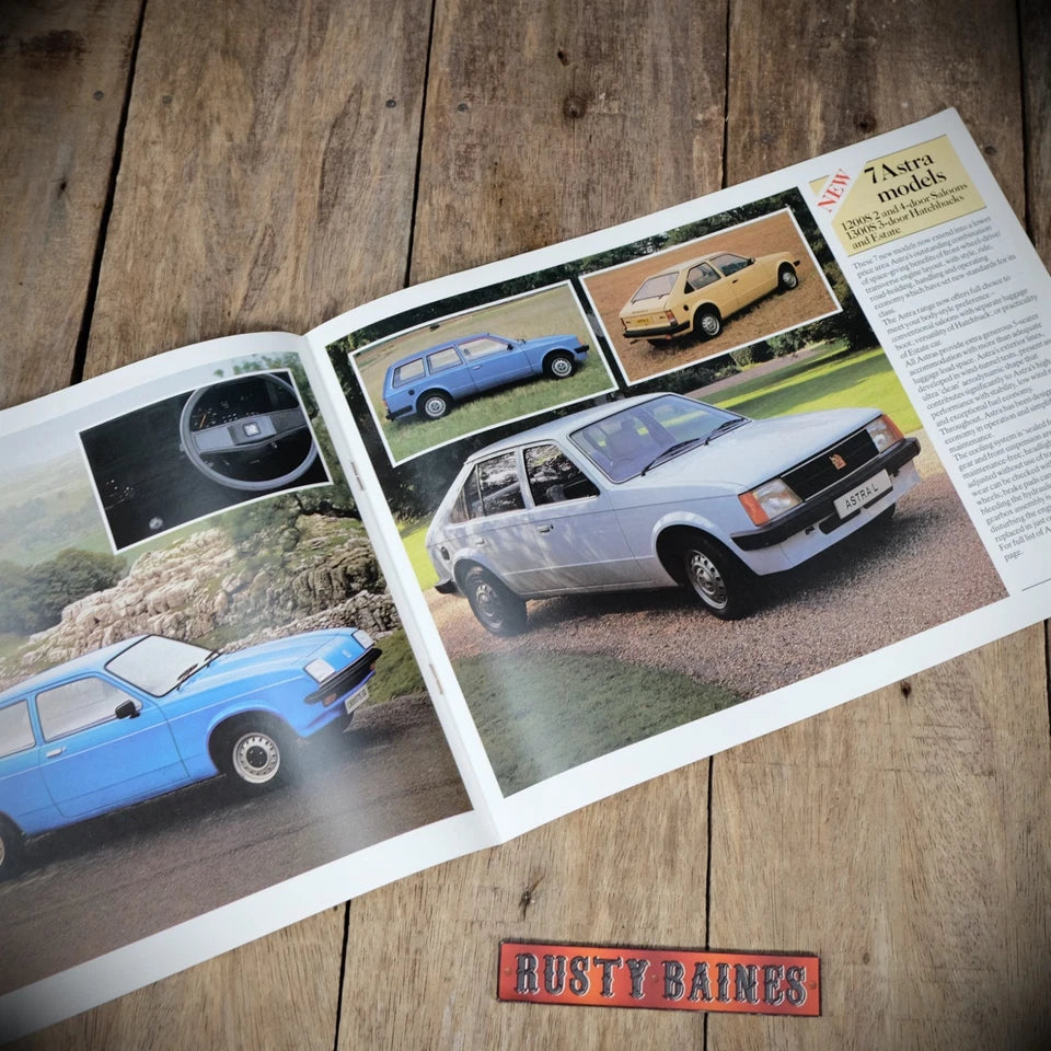 Car Brochure, Vauxhall Chevette & Mk1 Astra, 1980