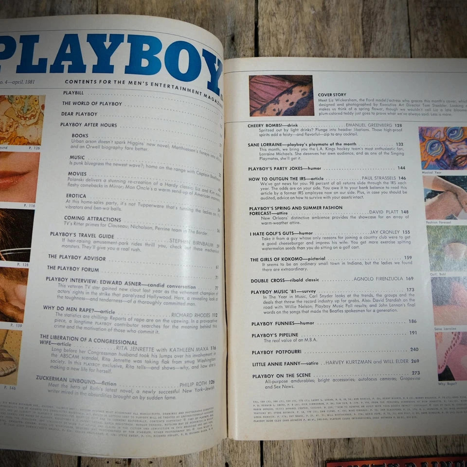 Vintage Playboy Magazine 1981 April
