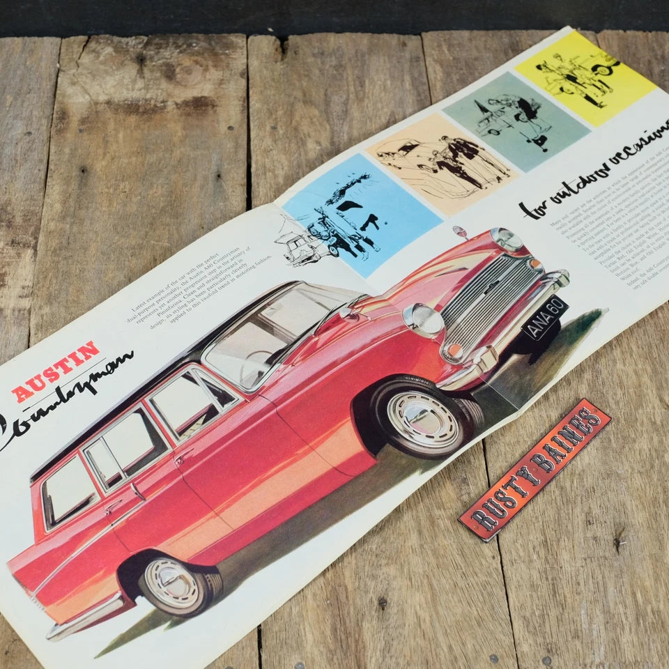 Original Car Brochure, Austin A60 Countryman, Poster Style
