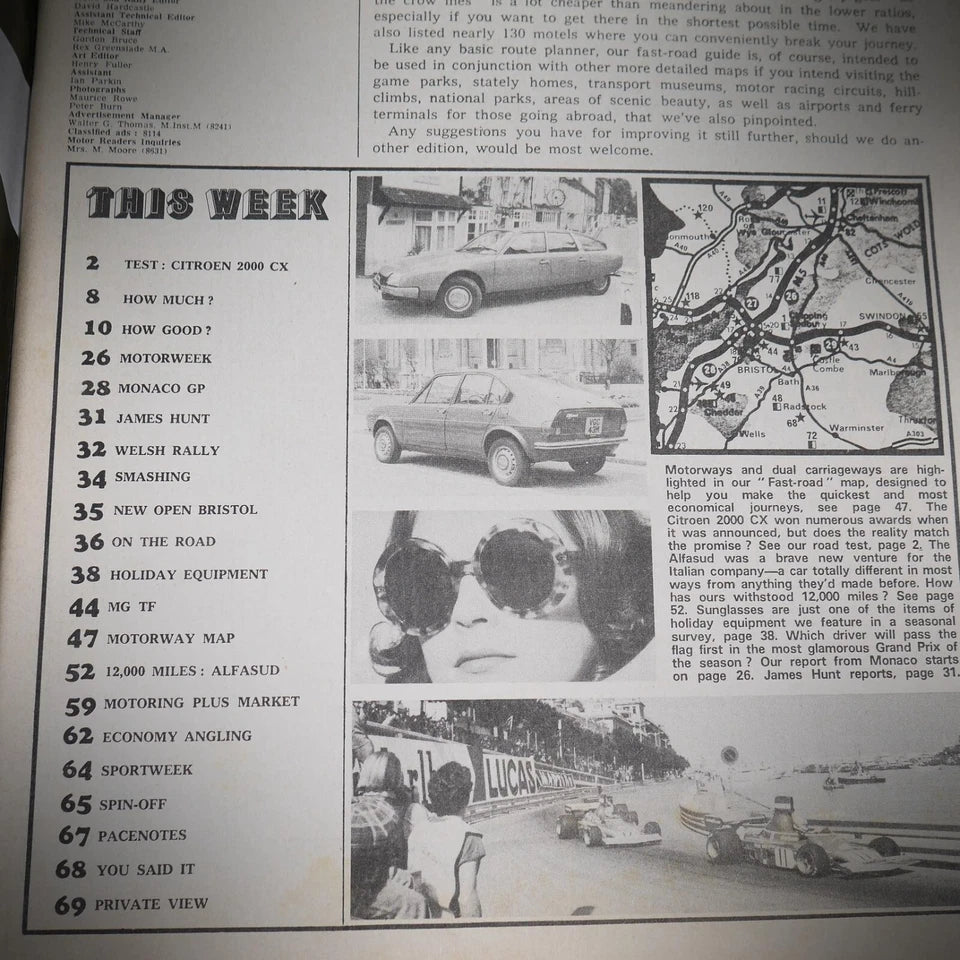 Back Issue Magazine Motor May 17 1975 Alfasud, Citroen CX, Motoring Map