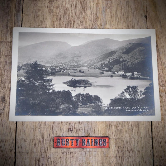 Postcard, Grasmere Village & Lake, Abraham Real Photo