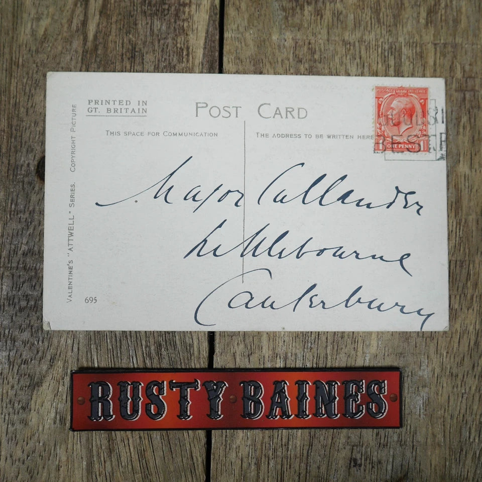 Postcard, Mabel Lucie Attwell, Nervous Golfer, Gold, Dog