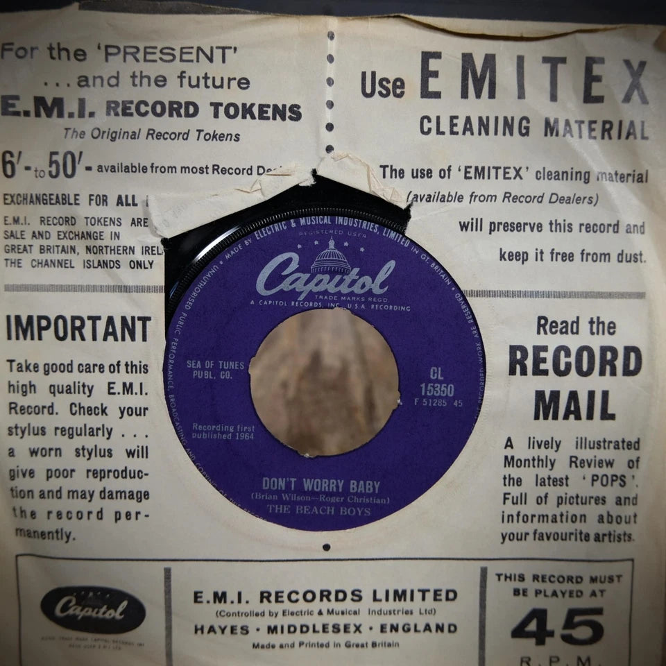 Record 7" Single, The Beach Boys I Get Around