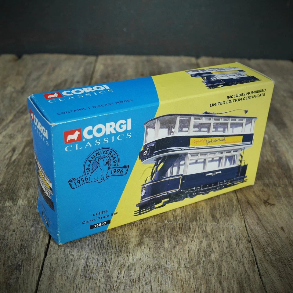 Corgi Closed Tram, Leeds, Yorkshire Evening Post Livery, Boxed