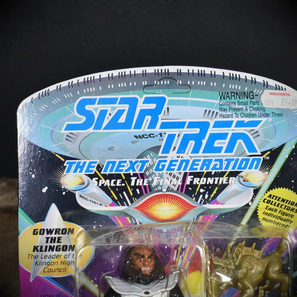 Playmates Star Trek Next Generation 4.5" Figure 1990's Gowron Klingon Woolworths