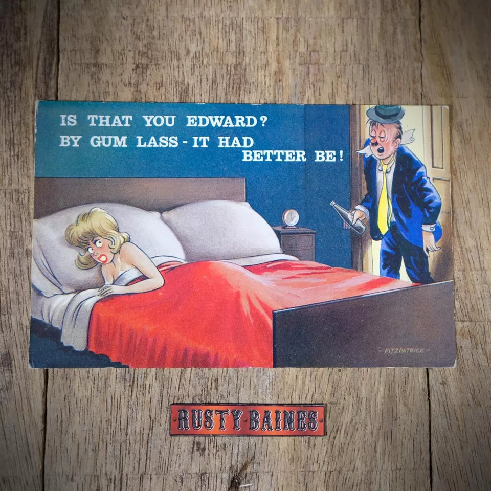Vintage Comic Postcard, Bamforth, Drunk Yorkshireman Edward