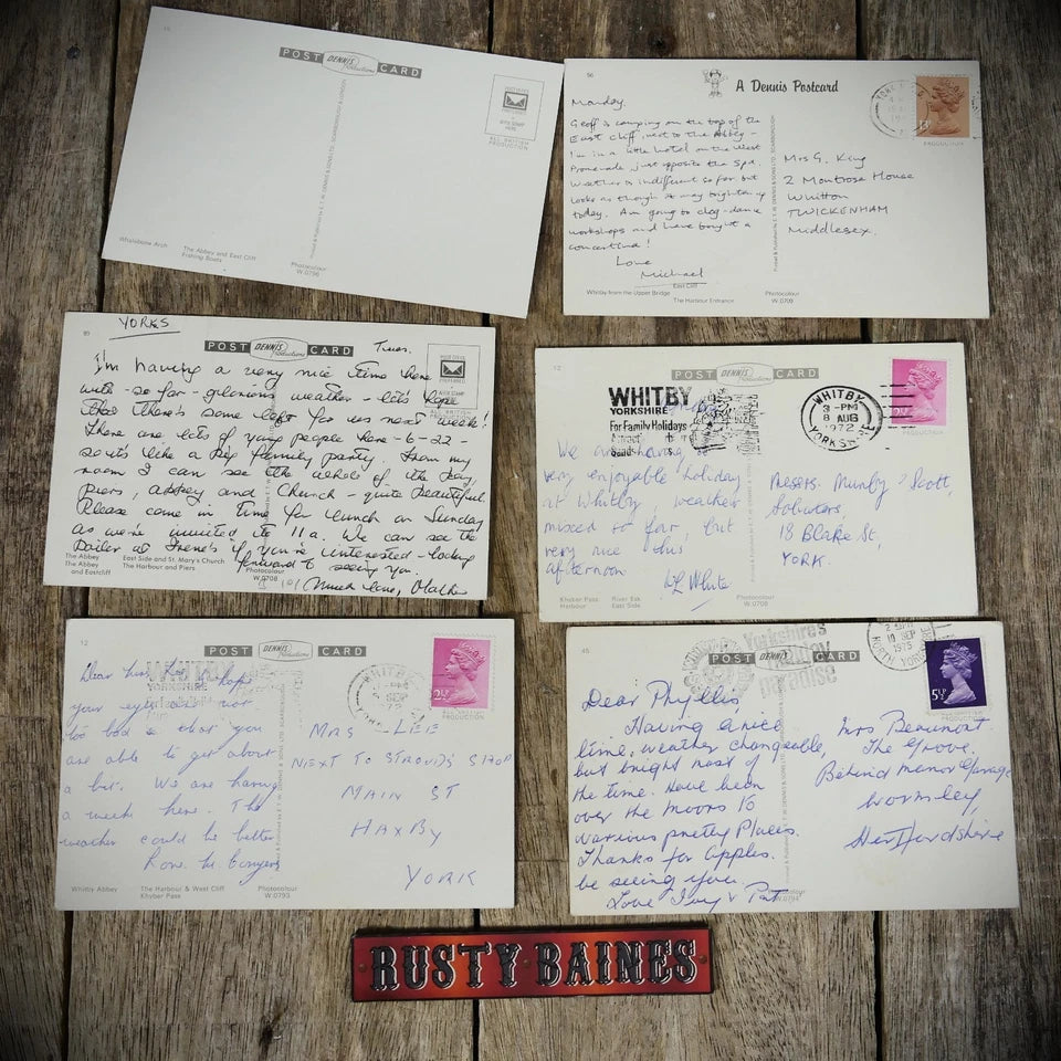 Postcards x6 Bundle, Whitby, Vintage/Retro Views, Printed