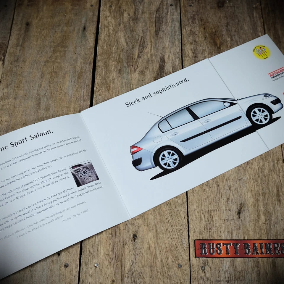 Sales Brochure, Renault Megane 2003 UK Range, Estate, Cabrio, Hatch