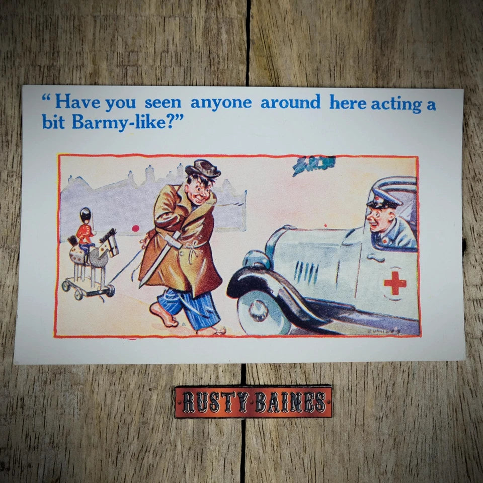 Postcard, Comic/Humour, Barmy Made Eccentric Man, Ambulance Driver